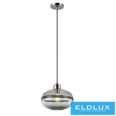 ELDLUX SMOKE Függeszték Füstös Üveg 1×E27 Max 60W