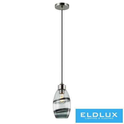 ELDLUX SMOKE Függeszték Füstös Üveg 1×E27 Max 60W