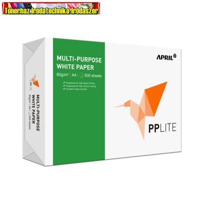 APRIL PPLite Universal fehér, famentes minőségi irodai papír 80gr A/4 500ív/cs (CIE 150) Made in Indonézia