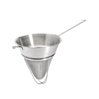 Finomhálós szűrő 22 cm – 0,4 mm szitaszövet, rozsdamentes acél, De Buyer prémium konyhai eszköz