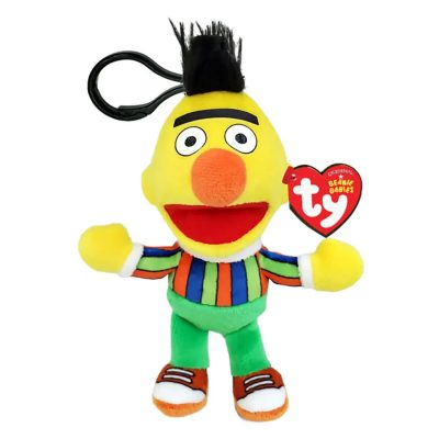 TY Beanie Babies Szezám utca Bert plüss figura Clip 12 cm