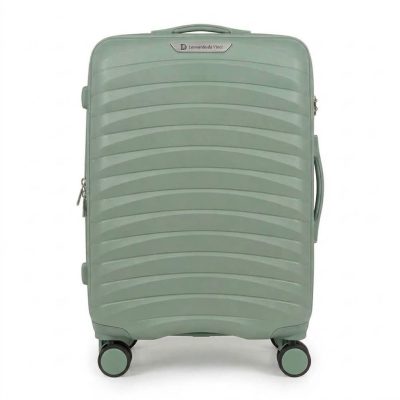 Feladható bővíthető bőrönd 20 kg M zöld Tosca 