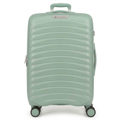 Feladható bővíthető bőrönd 20-32 kg L zöld Tosca