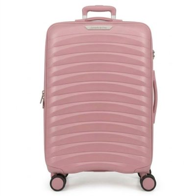 Feladható bővíthető bőrönd 20-32 kg L rózsaszín Tosca