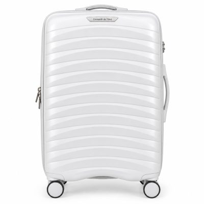 Feladható bővíthető bőrönd 20-32 kg L fehér Tosca