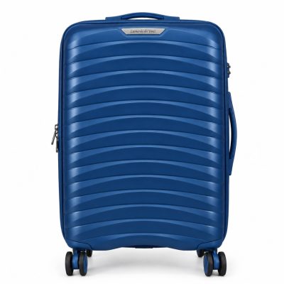 Feladható bővíthető bőrönd 20-32 kg L kék Tosca