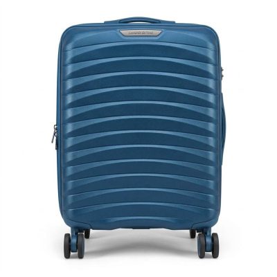 Tosca kék Priority bővíthető kabinbőrönd 55×40×20 cm
