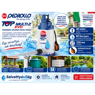 Pedrollo Top MULTI 2-EVO szivattyú 