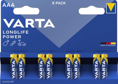 Varta Longlife Power AAA B8 mikro elem 8 db (20/karton)