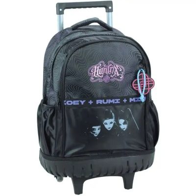 K-pop Démonvadászok Black prémium gurulós iskolatáska, táska 46 cm