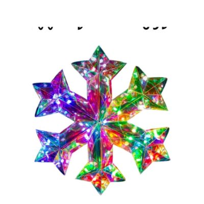 Világító hópihe Led-es, 36x36cm USB