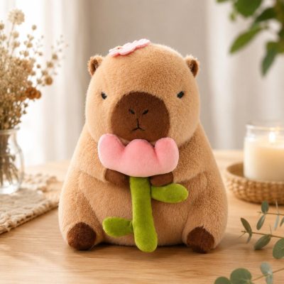 Capibara Capybara virágos plüssfigura 20 cm
