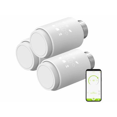 Intelligens ZigBee radiátortermosztát – 3 db-os készlet, alkalmazás- és hangvezérléssel