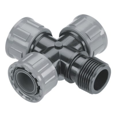 SP kereszt elem szelephez 3 x 1"belső és 1 x 1" külső menettel