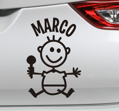 Egyedi neves Baby on board matrica