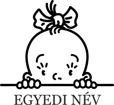 Egyedi neves lány baba matrica