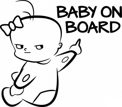 Fecsegő tipegők baby on board matrica