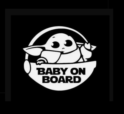 Mandalóri Baby on board matrica
