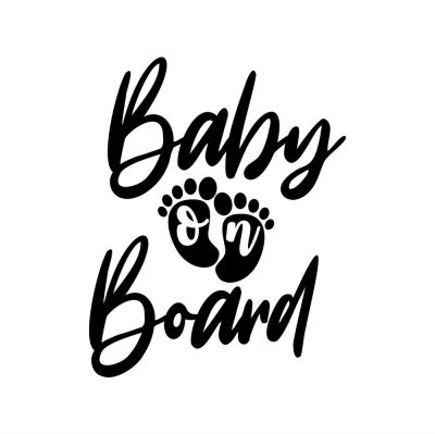 Nagyon díszes Baby on board matrica