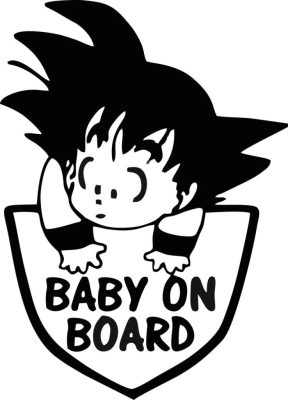 Son goku Baby on board matrica