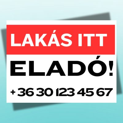 Lakás itt eladó tábla