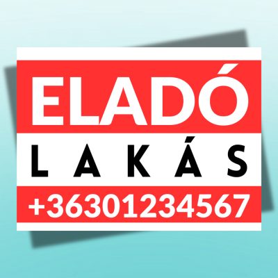 Eladó lakás tábla