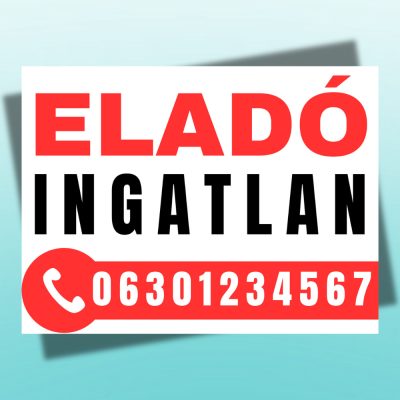 Eladó ingatlanos tábla