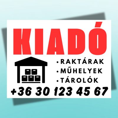 Kiadó tároló tábla