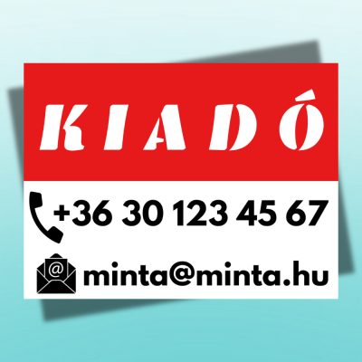 Kiadó tábla e-mail címmel