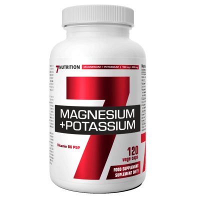 MAGNESIUM+POTASSIUM+B6 - Szerves Magnézium-Citrát + Kálium-Citrát + P5P-B6 Vitamin - 120 Kapszula - 7Nutrition