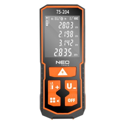 NEO TOOLS Lézeres távolságmérő, hatótáv: 60 m, IP54, fröccsenő víz védelem 2 év garanciával 75-204