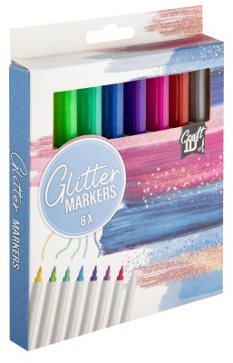 Színes Craft csillámos filctoll szett 8 db-os