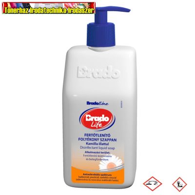 BradoLife Folyékony szappan fertőtlenítő hatással pumpás 350 ml kamilla