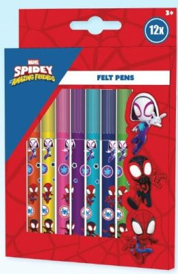 Pókember Spidey Friends filctoll szett 12 db-os