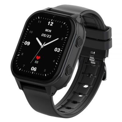 Wonlex KT19PRO MAX-F fekete, vízálló, wifi, gyerek okosóra GPS nyomkövetővel, egészség funkciókkal, magyar menüvel, fiúknak