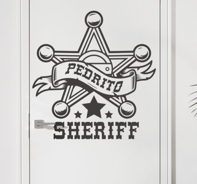 Sheriff matrica egyedi névvel