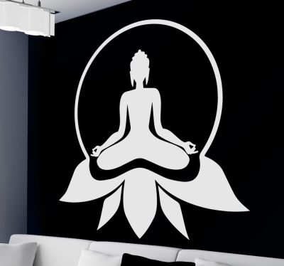 Yogázó nő spirituális matrica