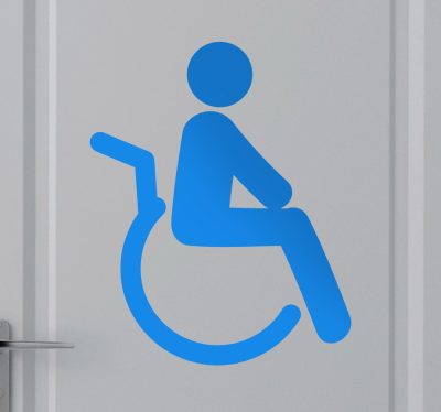 Mozgássérült WC matrica 