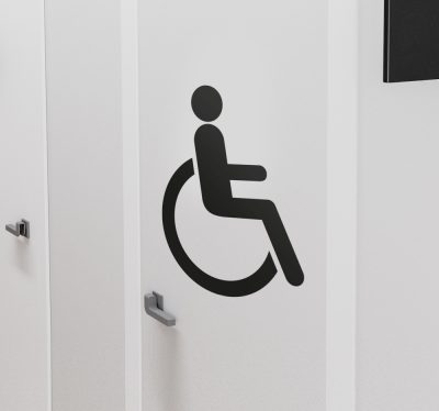 Tolókocsis WC matrica