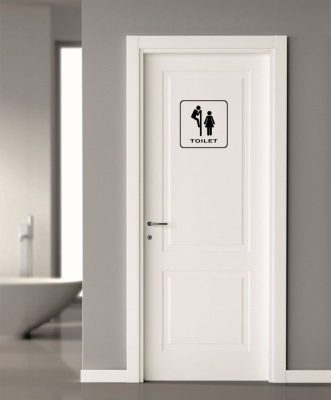 WC ajtó matrica