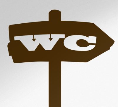 WC irány matrica