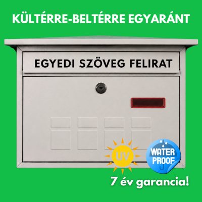 Egyedi postaláda felirat matrica