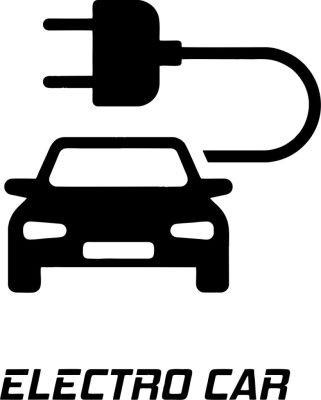 Elektromos autó piktogram matrica