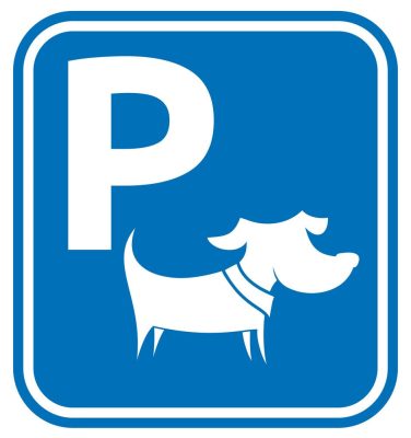 Kutyaparkoló piktogram matrica