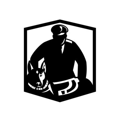 Rendőrkutya piktogram matrica