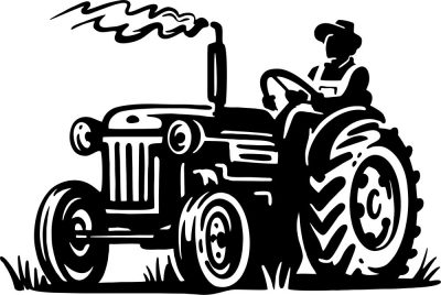 Traktor piktogram matrica