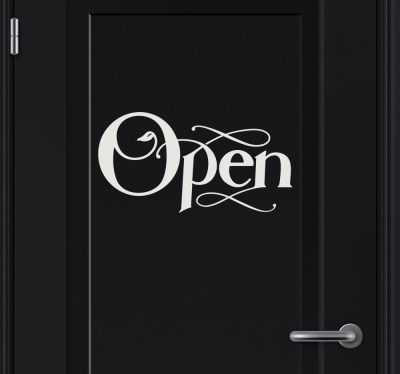 Prémium Open felirat ajtóra