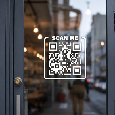 Egyedi QR kód matrica keretes