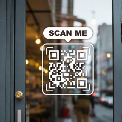 Egyedi QR kód matrica modern 