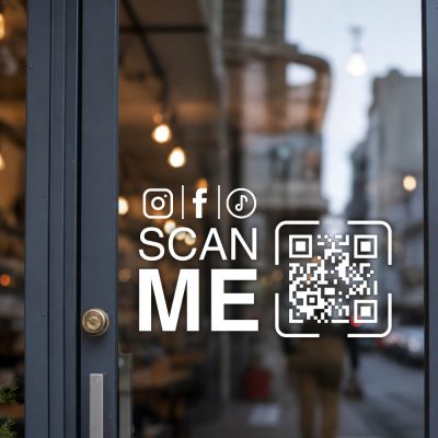 Egyedi QR kód matrica social media 3